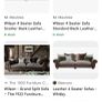 Leather and fabric sofa suite Image 5
