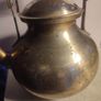 Vintage Solid Brass Tea Pot Kettle With Wooden Handle Made In India Image 2