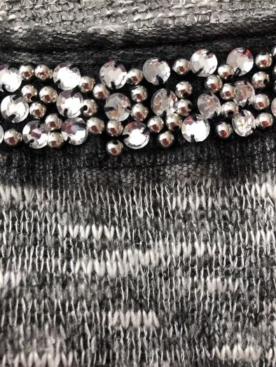 Charcoal embellished Top BNWT