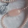 Genuine Noriko cultured pearl & rose quartz necklace with sterling silver clasp Image 5