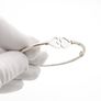 Vintage Sterling Silver Hearts Bangle Image 9