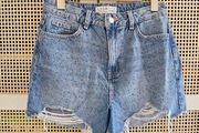 Rhinestone denim shorts uk6