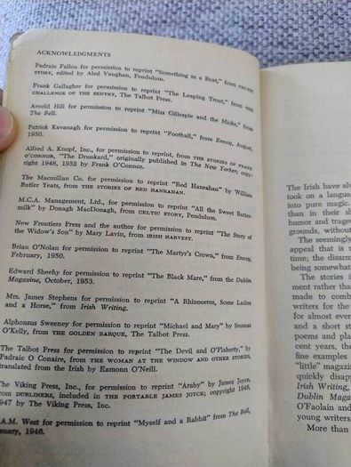 Irish Stories and Tales 1961 in used condition 32 stories and tales FREE STANDARD POSTAGE INCLUDED