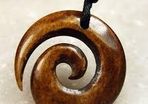 Maori Handmade Carved Brown Kuro Pendant Necklace designer Surfer Jewellery