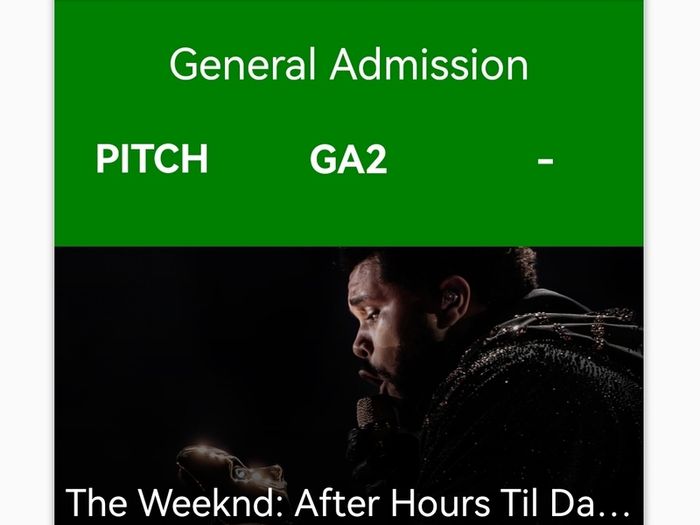 The Weeknd: After Hours Til Dawn Tour Sun, 23 Aug 2026, 17:00, 2 pitch tickets