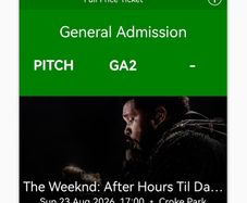 The Weeknd: After Hours Til Dawn Tour Sun, 23 Aug 2026, 17:00, 2 pitch tickets