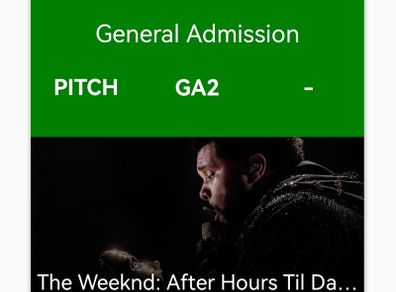 The Weeknd: After Hours Til Dawn Tour Sun, 23 Aug 2026, 17:00, 2 pitch tickets