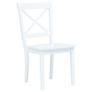 Dining Chairs 4 pcs White Solid Rubber Wood Image 3