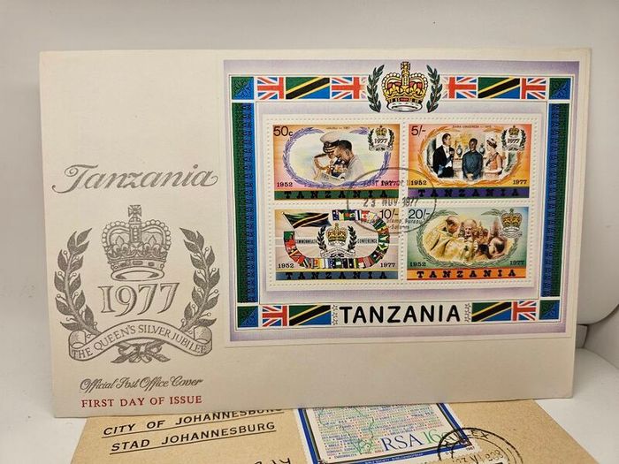 Africa First Day Covers x5 1977 1975 1973 Not Used