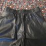black leather look trousers Image 3