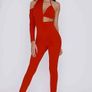 Tall Red Asymmetric High Neck Jumpsuits nw with tags size s Image 4