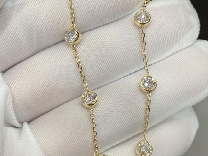 14K Gold Lab-Grown Diamond Bracelet: April Birthstone Jewelry