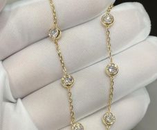 14K Gold Lab-Grown Diamond Bracelet: April Birthstone Jewelry
