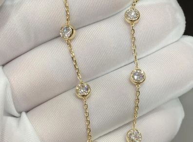 14K Gold Lab-Grown Diamond Bracelet: April Birthstone Jewelry