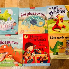 Kids Dinosaur Picture Books x6 - Harry and the Dinosaurs, T. Rex & Dragon