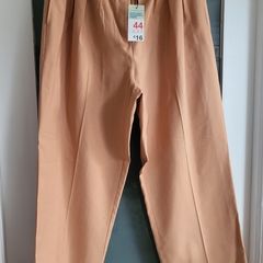 PRIMARK tan wide leg trousers with pockets Sz 16 UK Bnwt