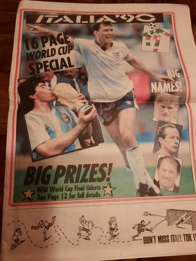 Italia 1990 pre tournament 16 page World Cup special (People World Cup Special June 10, 1990)