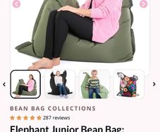 Khaki Green Beanbag - Reduced to sell