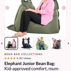 Khaki Green Beanbag - Reduced to sell