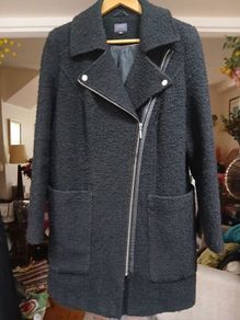 Boucle Biker Design Coat