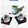6 x S.Pellegrino stemless crystal glasses designed and produced by Bormioli Rocco Image 5
