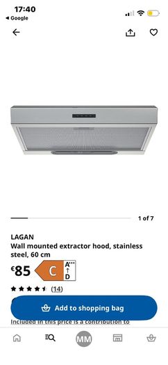 Ikea Lagan extractor hood