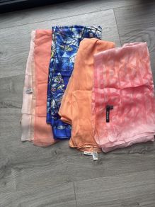 4 silk scarves