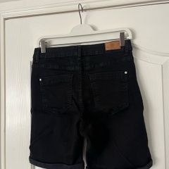 New Encuentro Denim Stretch Dark Black Shorts - Size 10/12 / EU38