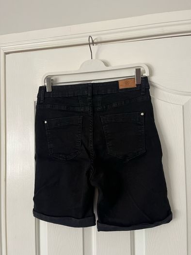 New Encuentro Denim Stretch Dark Black Shorts - Size 10/12 / EU38