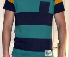 Striped Crew Neck Cotton T-Shirt