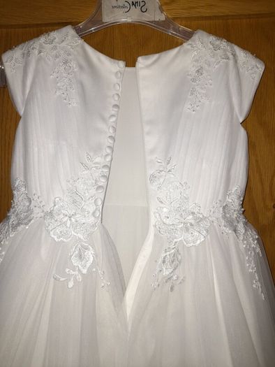 communion dress and umbrella