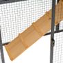 PawHut Rabbit Hutch Guinea Pig Hutch Wood-metal Elevated Guinea Pig House Pet Bunny Cage for Outdoor 122 x 63 x 92cm Light Yellow Image 10
