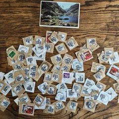 Ireland Big Used Stamp Lot and Old Killarney Postcard