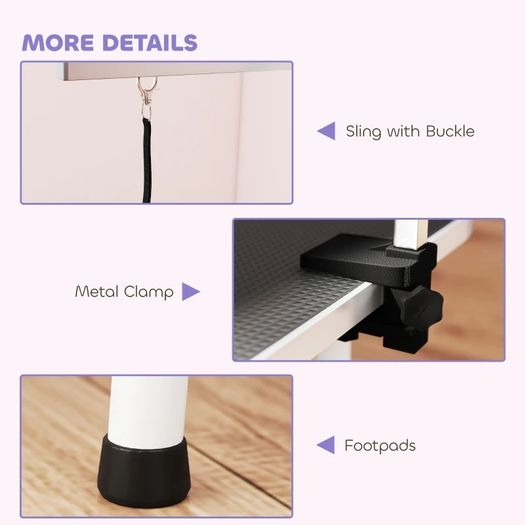 Grooming Table for Dogs Dog Grooming Table with Loop Foldable Steel Legs Non-Slip Tabletop 81x48,5x80 cm Black