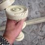 Antique cream curtain pole Image 2
