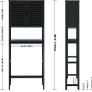 Bathroom Storage Shelf with Cabinet Image 3