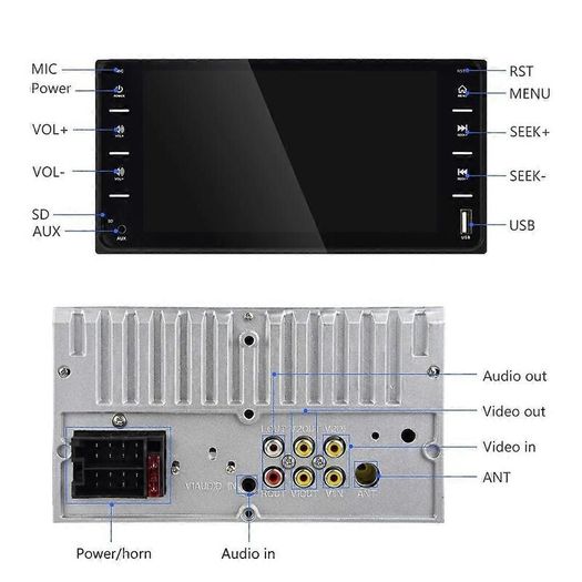 7 inch 2Din Car Touch Capacitive Screen MP5 Player Support FM / TF / Mirror Link for Toyota RAV4 Corolla Prado Camry Yaris Allion