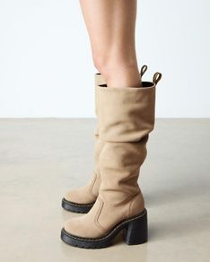 Dr.Martens Kasey Suede High Knee Heeled Boots