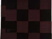 96 Pack Burgundy/Black Absorb the echo Acoustic Foam Panel Wedge Studio Soundproofing Wall Tiles 12