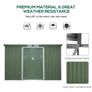 9ft x 4ft Garden Shed with Kit Ventilation & Doors Light Green Image 4