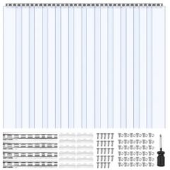 Strip Curtain, 2.4 m Height x 1.8 m Width x 2 mm Thickness, 12 PCS Walk in Freezer Cooler