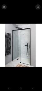 Crosswater black sliding 1200 shower door