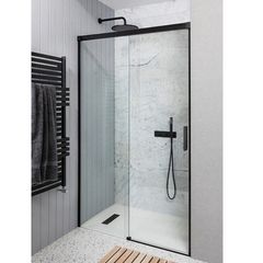 Crosswater black sliding 1200 shower door