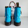 Dr Martens Pascal 1460 blue teal patent leather ankle boots 8 hole UK5 EU 38 US7 Image 6
