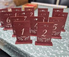 Wedding table numbers