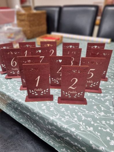Wedding table numbers