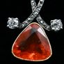 Antique Edwardian Fire Opal & Diamond Necklace Image 3