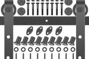 366cm (12ft) Sliding Door Track Kit  Complete Set  150kg Load