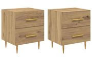 Bedside Cabinet with Drawer 2 pcs Artisan Oak 40 x 35 x 47.5 cm
