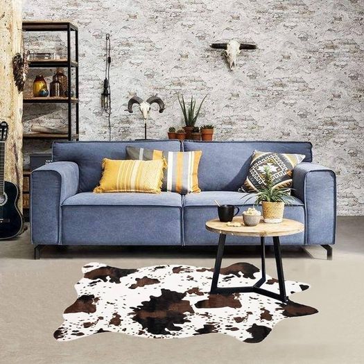 SALE | Zebra Pattern Print Artificial Rug Zebra Pattern Faux Fur Skin Leather Bathroom Anti-Slip Mat Animal Print Carpet for Home Area Rug Living Room Area Rug Bedroom Cow 75x110cm